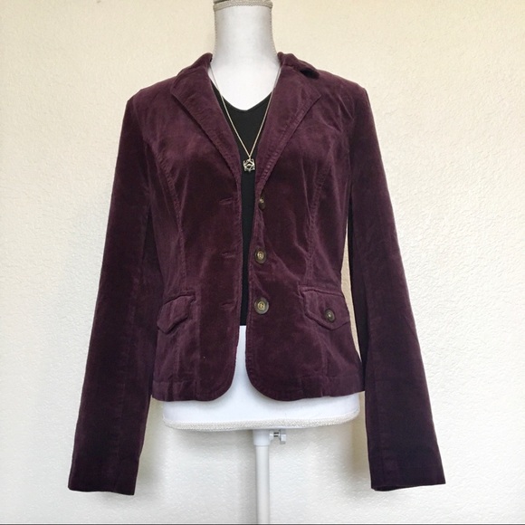 Charter Club Jackets & Blazers - Charter Club Blazer Corduroy Deep Burgundy/Plum